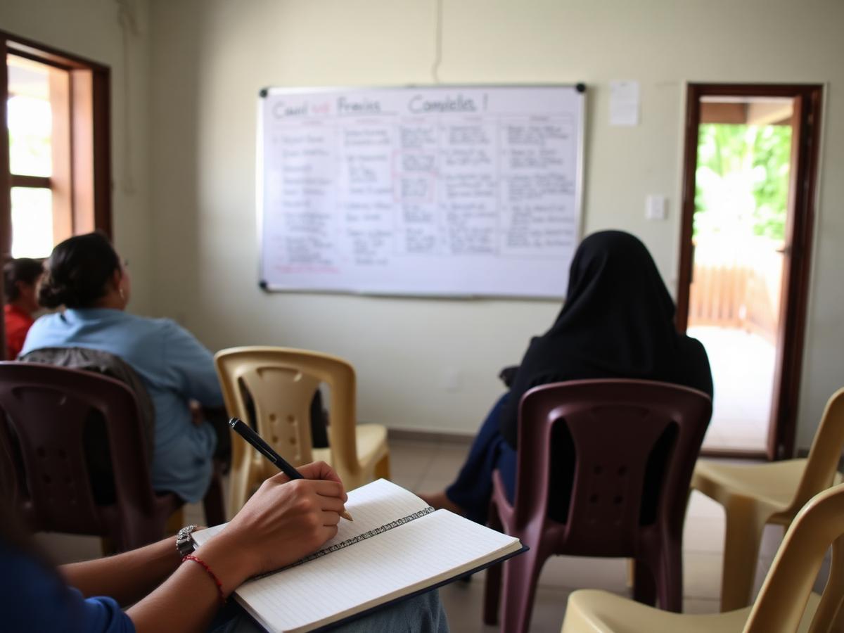 Manos usando herramientas eléctricas básicas en un taller comunitario de oficios, sin rostros visibles